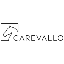 Logo von Carevallo mit einer stilisierten Pferdekopf-Silhouette.