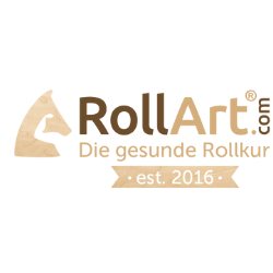 Logo von RollArt, inschrift "Die gesunde Rollkur", gegründet 2016.